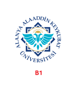B1 Grubu - Alanya Alaaddin Keykubat Üniversitesi Hazırlık Seti
