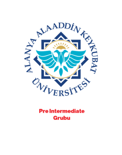 Pre Intermediate Grubu - Alanya Alaaddin Keykubat Üniversitesi